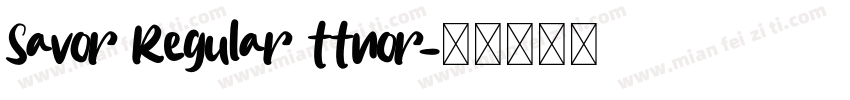 Savor Regular ttnor字体转换